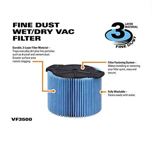 Filtar zamijenite 3-слойный mokro/suho vakuum filter prašine RIDGID VF3500 za usisavače RIDGID WD4050 volumen