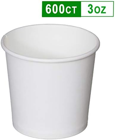 Papirnate Čaše za kupanje na 3 oz,Teška Bijela šalica na 600 grama