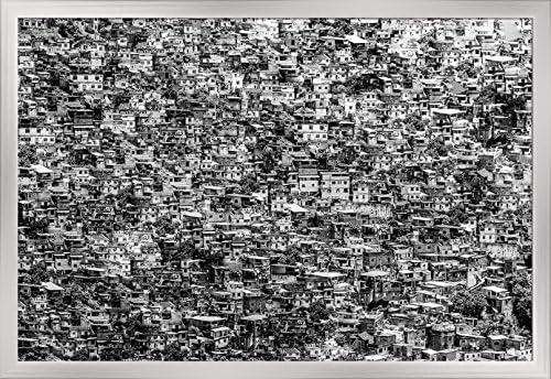 Rio de Janeiro, Brazil, U Crno-bijelo 84765 (36x24 Slika Giclee, Galerija u okvir, Od srebrne drvo)