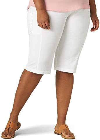 Ženske hlače capri Lee velike veličine Flex-to-go slobodnog rezanja s teretnim скиммером.