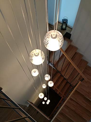 Kristalnim Lusterima Moderni Viseći Svijećnjak LED Stropna Svjetiljka s Kapima Kiše Kristalna Kugla Visi Downlight