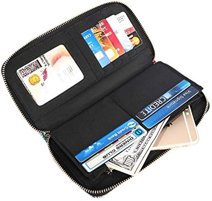 LOVESHE Ženski novčanik RFID Zaključavanje u boemskom stilu Kreditna Kartica munje Oko Telefona Клатч povišena