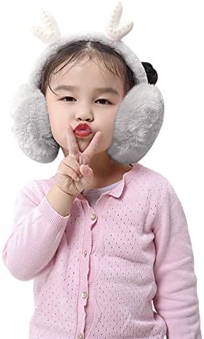 Slatka Djevojka Od Sob Rogova Zimske Slušalice Tople Krznene Od Umjetnog Krzna Uho Grijače Za Uši Na Otvorenom
