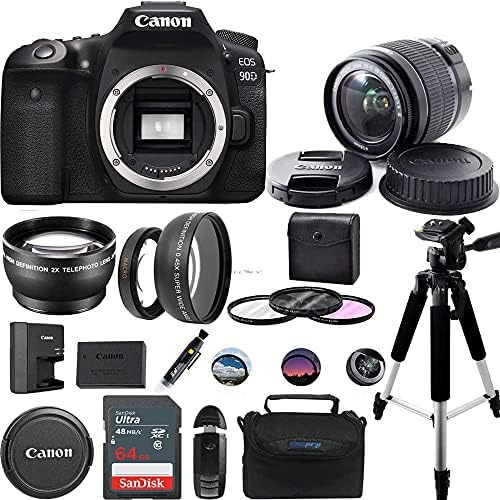 Telo digitalni slr fotoaparat Canon EOS 90D s objektivom EF-S 18-55 mm f/3,5-5,6 is STM-Komplet potrebne opreme