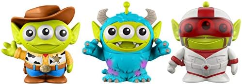 Pixar Alien Remix 3-Pack Duke Caboom, Sulley & Woody 3-in Figurice likova u pakiranju za pizzu, Collectible igračke za kolekcionare filmova Disney Pixar ' s Poviješću igračaka, u Dobi od 6 godina i starije