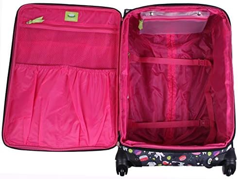 Kofer Za Ručne Prtljage Lily Bloom Proširiv S Uzorkom Za Žene S rotirajućim Točkovima (Sushi Crna, 20 cm)