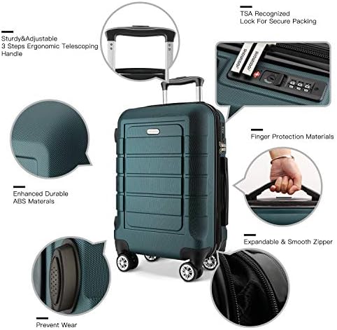 Demonstracije setovi Za prtljagu Extensible Kofer S dvostrukim kotačima Dvorac TSA (ArmyGreen)