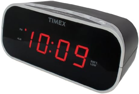 Alarm sat Timex T121B s 0,7-inčnim crveno zaslona (Crna)