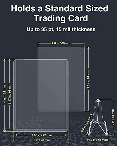 HYARUAT 3 x 4 35pt Najbolje Preuzimatelja za trgovinu i Sportskih kartice, 50 Zaštitnih kartica Toploader od