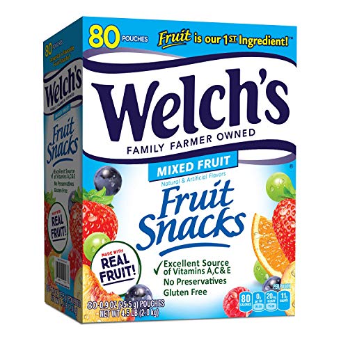 Voćni obroci od Welch's Miješano Voće, Bez glutena, Prividne pakiranje, 0,9 grama Pojedinih Paketa za ruke (Pakiranje
