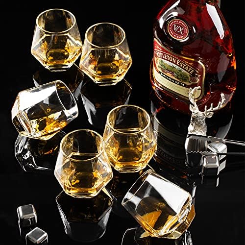 Čaša za Viski, Set od 6 Kristala naočale za Burbon, Starinski Čašu na 12 unci za Škotskog koktel, Viski, Rum,