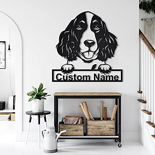 Personalizirane Engleski Metalni Znak Спрингер-спаниеля Umjetnost | običaj Metalni znak Спрингер-спаниеля | Pokloni za pse Zabava | Poklon za psa | Običaj životinja