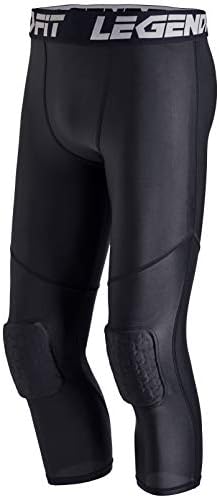 Muške košarkaške hlače LEGENDFIT s наколенниками 3/4 Capri, meke kompresije hulahopke, Tajice, Sportska zaštitna