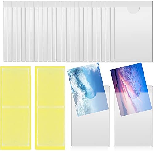 45 Komada Samoljepljive Etikete Držač za indeksne kartice Džepove 3,15 x 4,72 inčni Prozirni plastični Držači