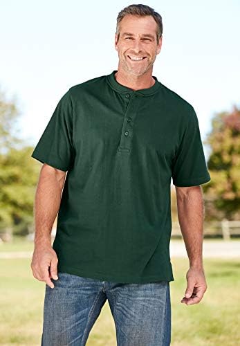 Muška majica KingSize, je velika i visoka, bez skupljanja, lagana majica Henley, košulja Henley