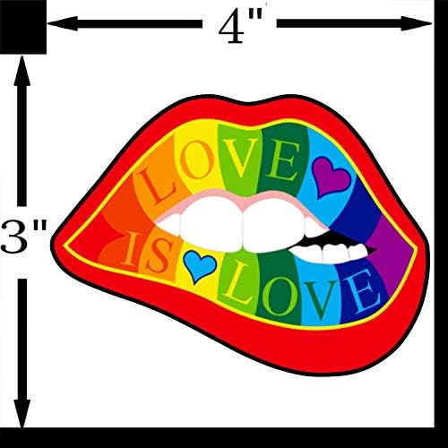 Kalifornijska LGBT Ljubav - to je Ljubav Usne Gay-Pride Naljepnica - Velike Vinil Naljepnica Premium klase ЛГБТК