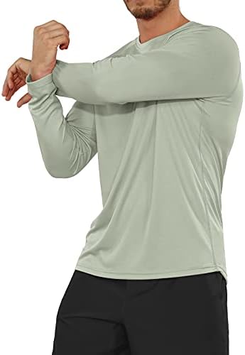 ODODOS Muške Klasične majice s dugim i kratkim rukavima UPF 50+ Zaštita od sunca SPF Sportska majica za Planinarenje
