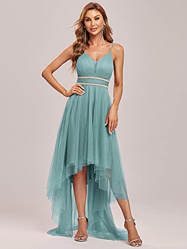 Uvijek je lijepo donje haljina-špageti s V-izrez trapeznog oblika s visokim cutaway Duga večernja haljina 0212