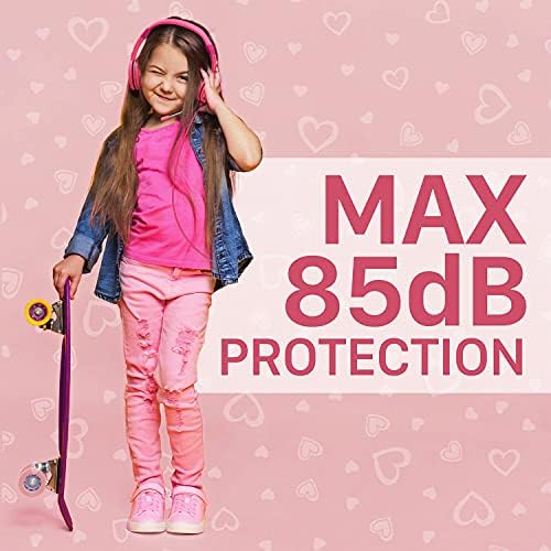 Dječji slušalice FosPower s mikrofonom i skidaju kablovi 3,5 mm (Max 85 db) Podesiva Аудионаушники na Uhu sa Шнурованным Kabelom Bez Спутывания za Kućne Škole, Online Škole, Putovanja - Pink