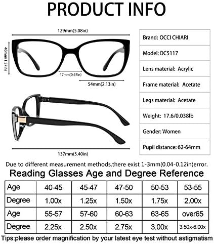 Naočale za čitanje OCCI CHIARI Za Žene sa Surround Čitatelja 1.0 1.5 2.0 2.5 3.0 3.5 4.0 5.0 6.0