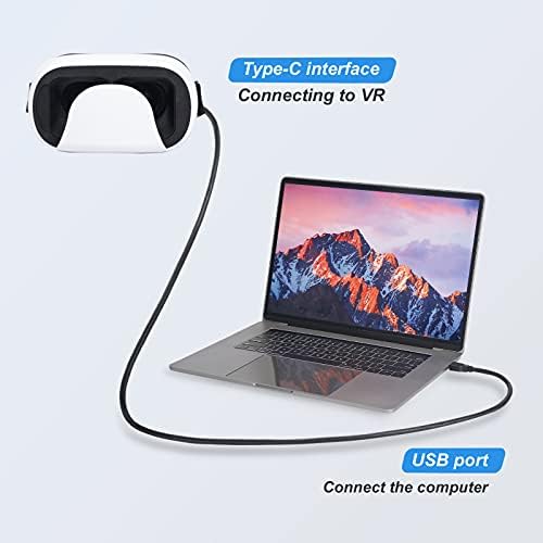 Kabel VR Link od 15 metara,koji je kompatibilan s Qculus Quest 2,Kabel za brzo punjenje i prijenos podataka na PC za slušalice VR i gaming PC