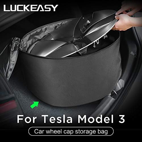 LUCKEASY za Tesla Model 3 Poklopac Glavčine Kotača Oxford Tkanina Vodootporna Torbica Za Pohranu Torba Za Nošenje