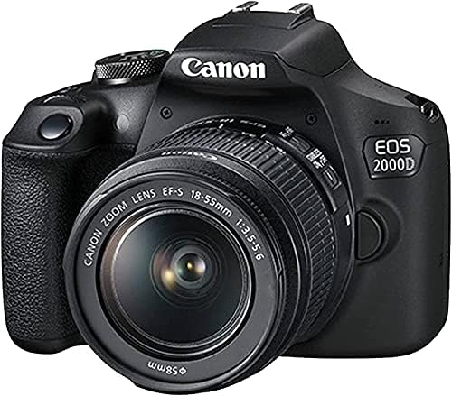 Canon EOS 2000D / Rebel T7 Slr fotoaparat s objektivom sa zumom EF-S 18-55 mm + 2X memorijska Kartica SanDisk