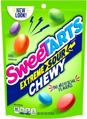 NOVA Žvakaća Bombon Sweetarts Extreme Sour, 11 Unci. Vrećicu Sjajan Kiselo-Slatke Žvakanje Резинок (2)