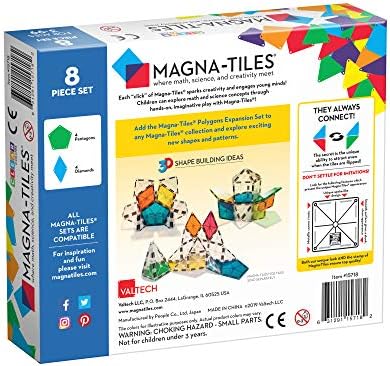 Set za Proširenje Poligona Magna Tiles, Originalni Magnetska Građevinske Pločice za Kreativne Otvorene Igre,