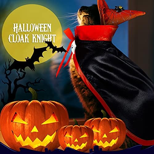 6 kom Halloween kostime Pet mačka, Bat Halloween kostim s noćnim fluorescencije mačka vampir plašt Pet Šešir