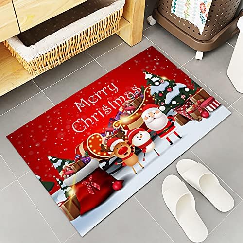 Set kuhinjskih tepisi Djeda Mraza iz 2 predmeta S Snjegović Božić Los Domaći miš za zimu, Božić tepih za vrata,
