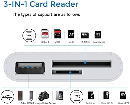 Čitač kartica i USB C na SD čitač kartice Micro SD,kompatibilan sa iPad Pro, MacBook Pro/Air, Chromebook, Adapter